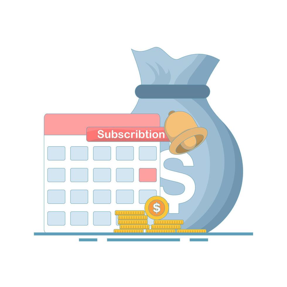 Subscription concept illustration vector