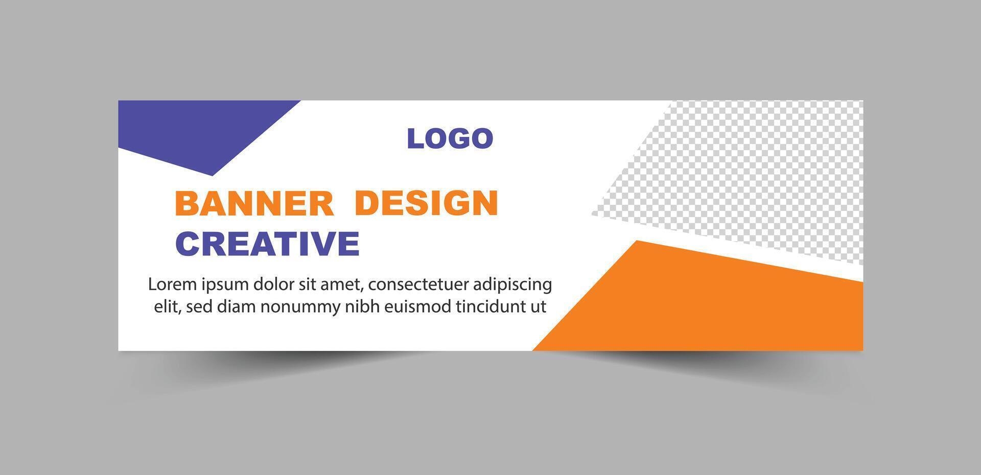 Social Media Cover Banner Design Template Orange And Purple Digital Marketing Banner For Business Corporate Illustration vector