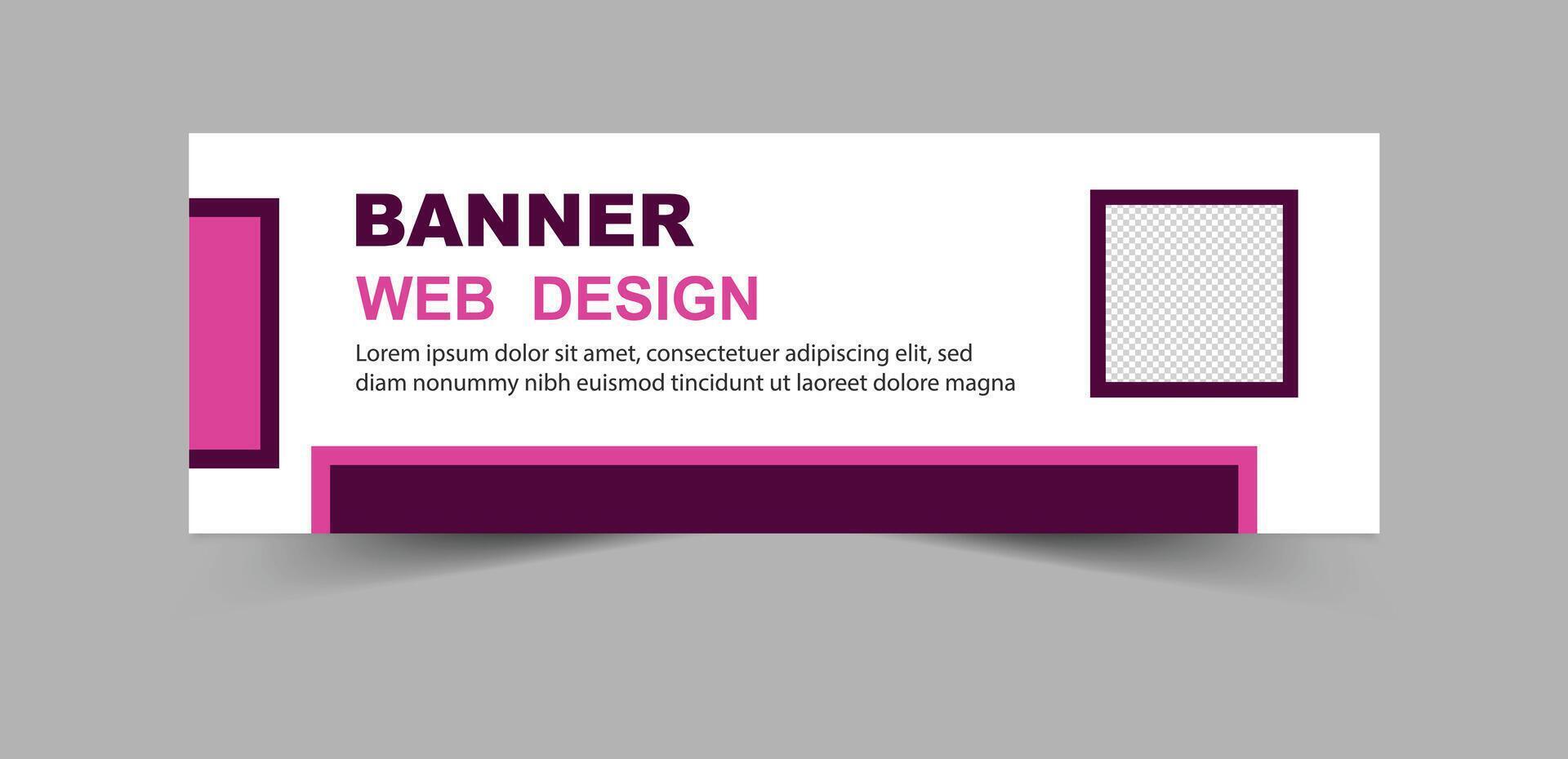 Social Media Banner Cover Template Design Purple Digital Marketing Banner For Business Corporate Illustration vector