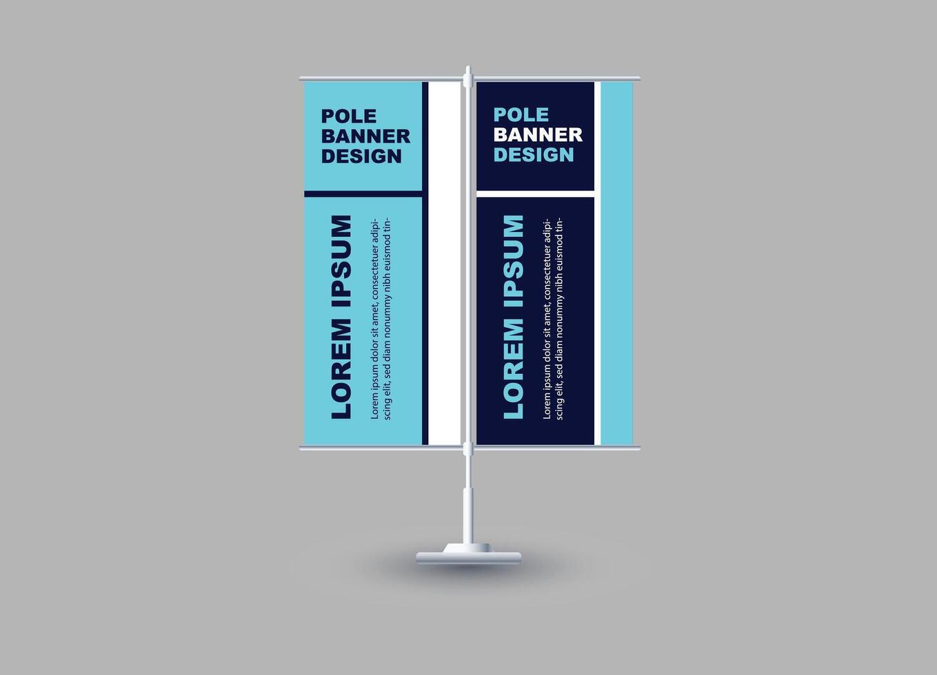 Pole Street Banner Template Blue And Cyan Design Advertisement Promotion Modern Illustration vector