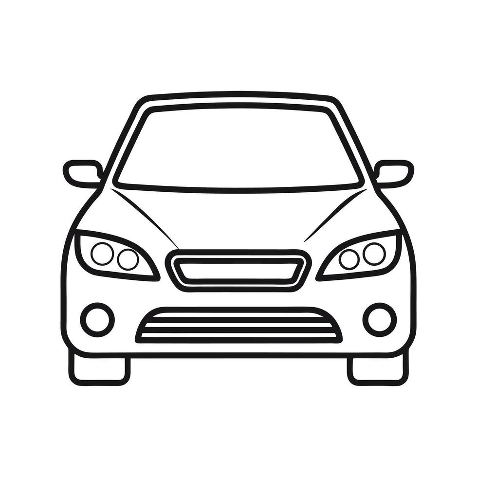 A car icon front view vector