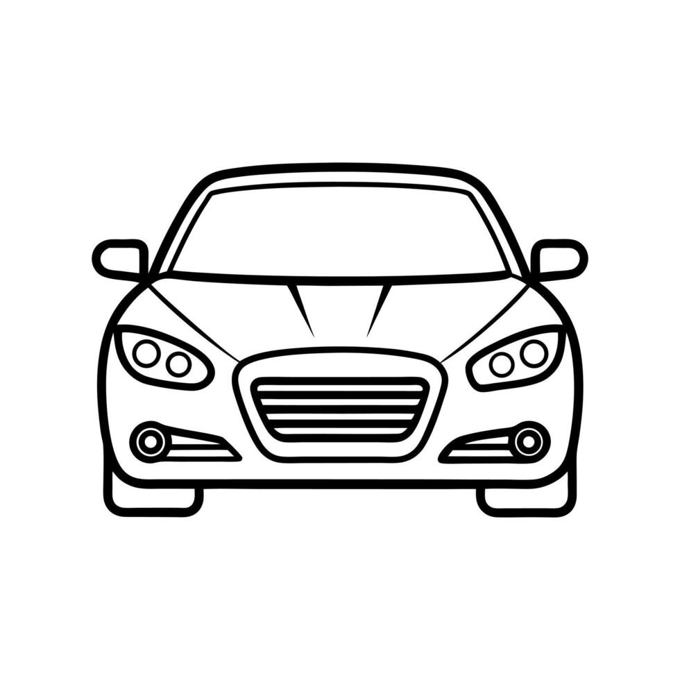 Moto car icon front view vector