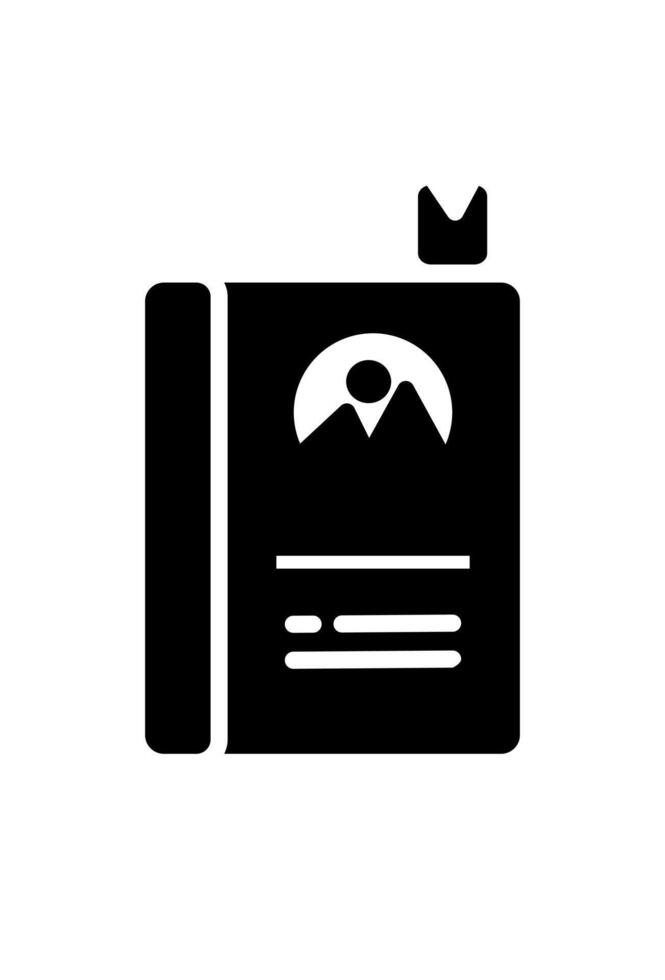 Icon of a book or journal with a scenic picture vector