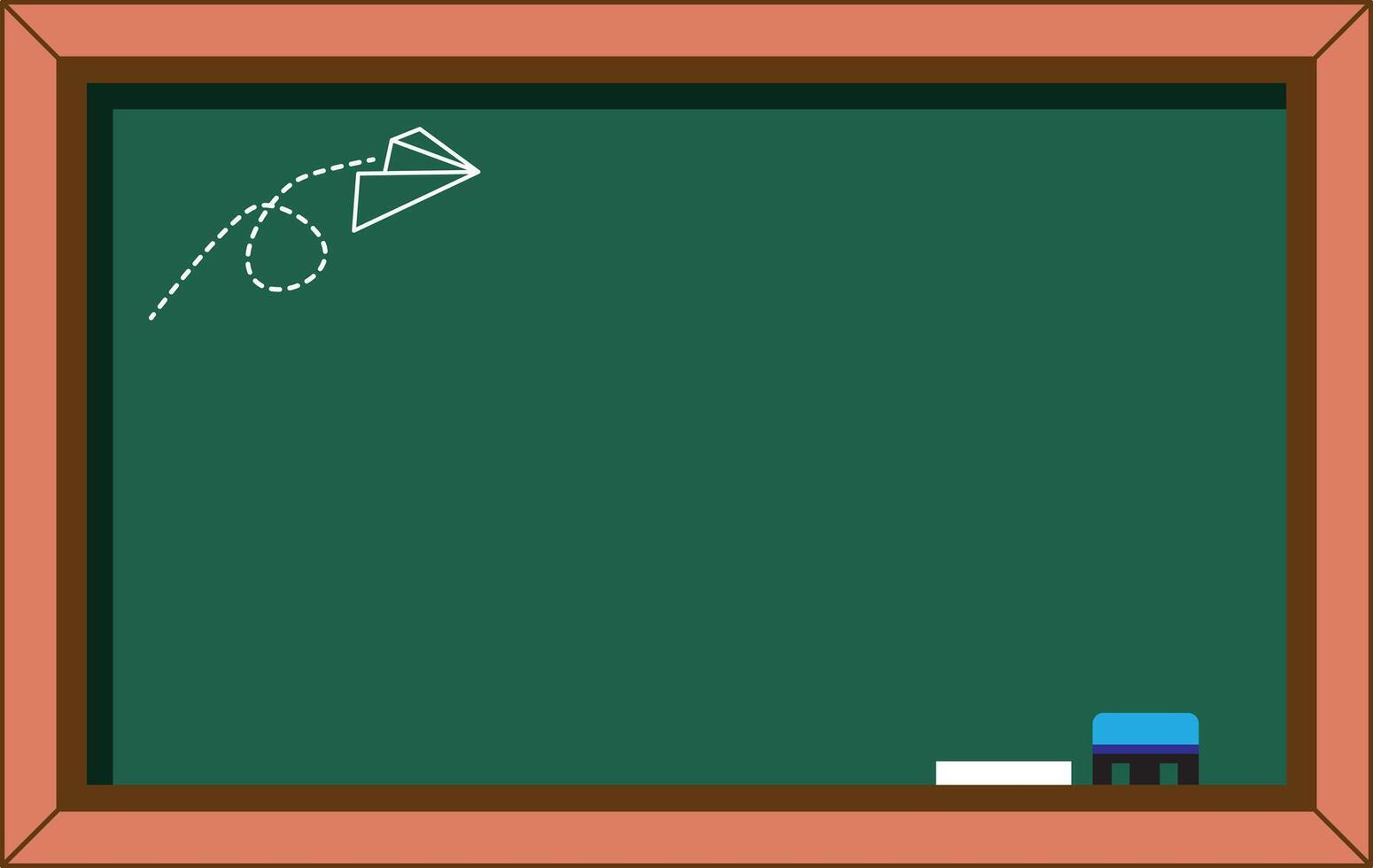 The Illustration of School Greenboard with space area for text vector