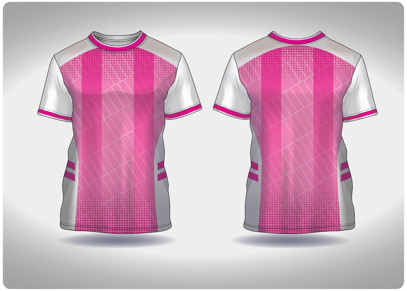 Pink sports jersey design for athletes vector