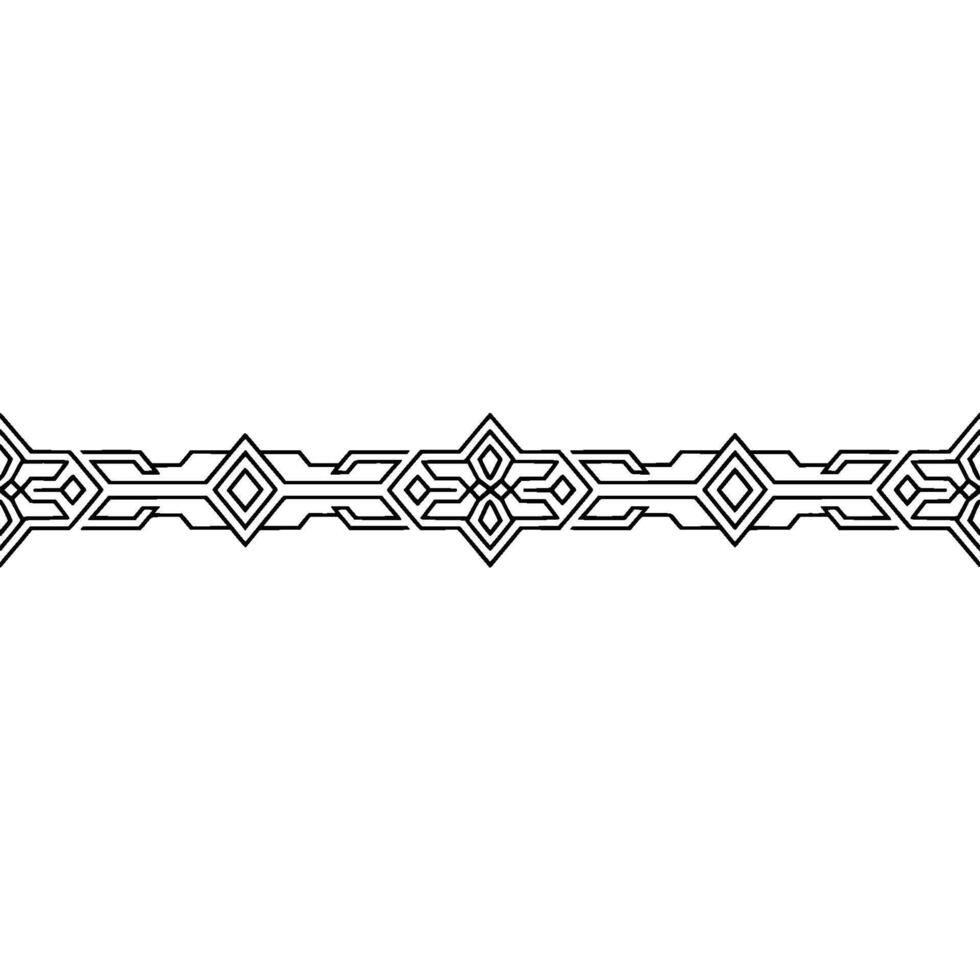 Geometric Border Modern Abstract Line Art on White vector