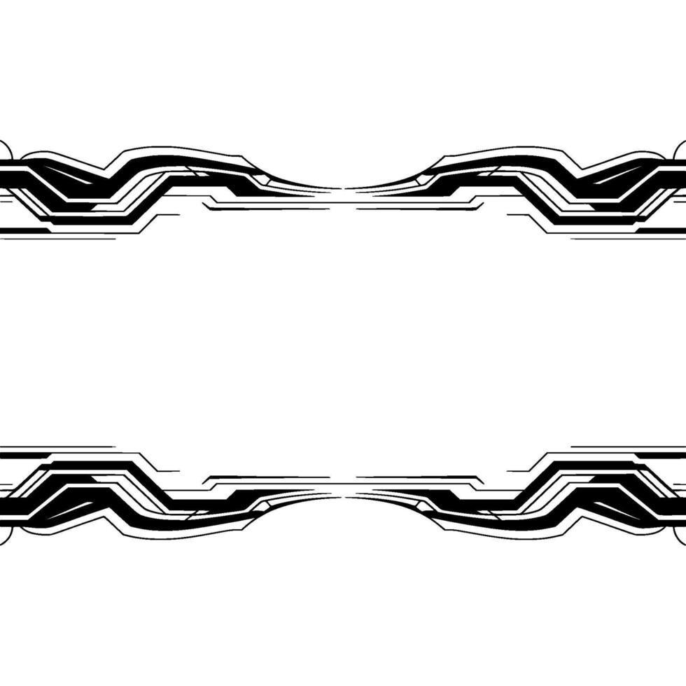Futuristic Tech Frame Abstract Illustration, Black Gray, Minimalist , Digital Art vector