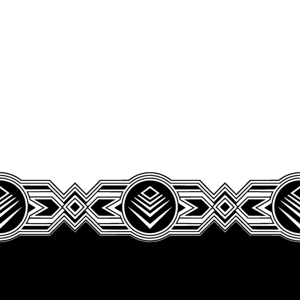 Art Deco Border Black White Geometric , Blank Space vector
