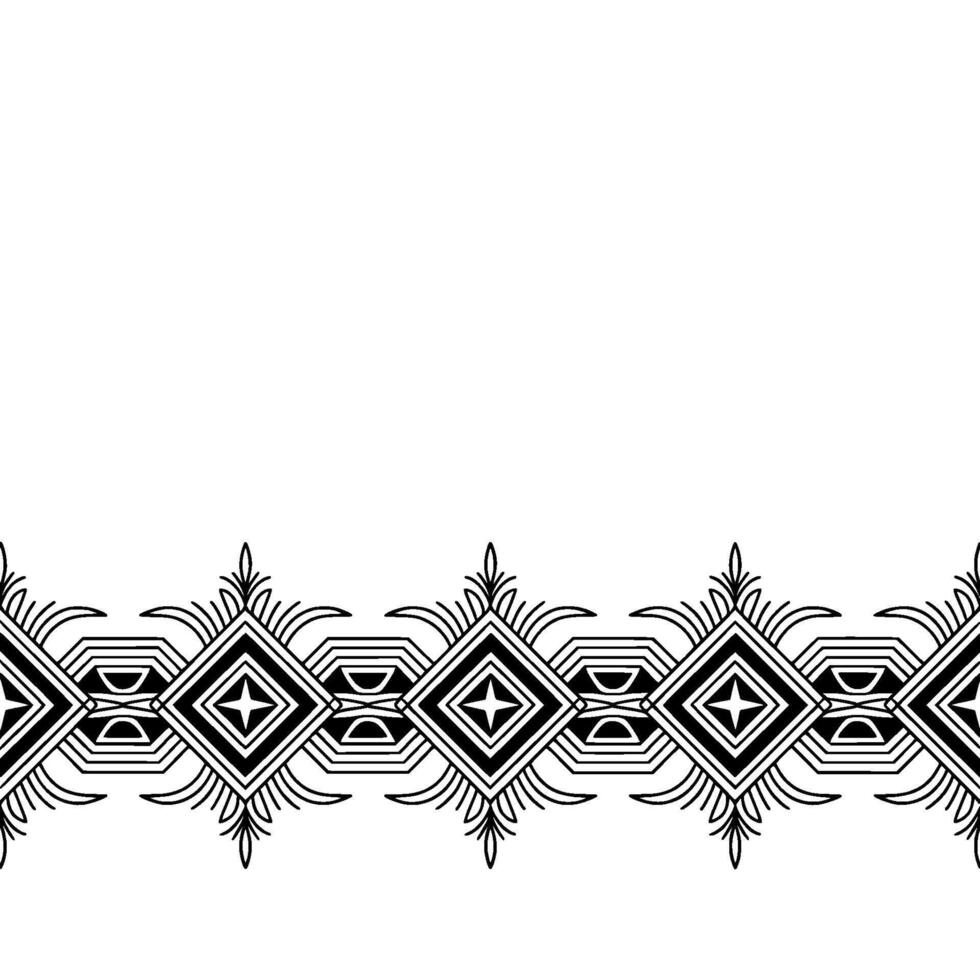 Geometric Art Deco Border, Black and White, Modern vector