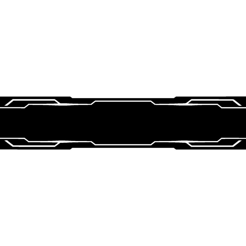 Modern Tech Banner Black and White Geometric vector