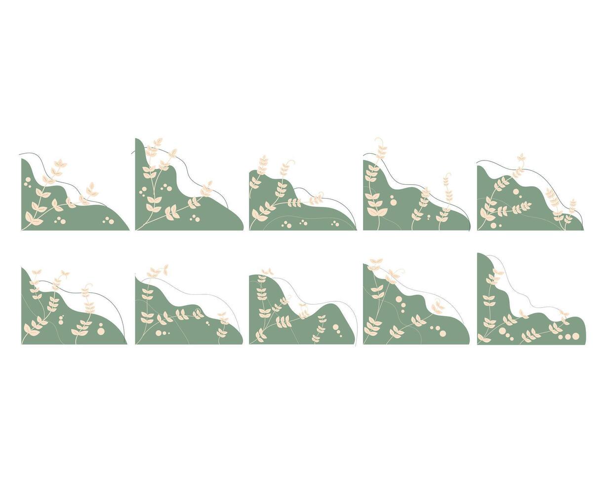 Floral Corner Shape vector