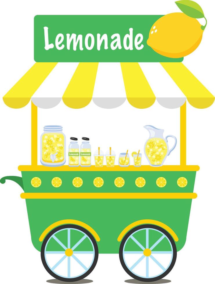 Lemonade stand for street vendor vector