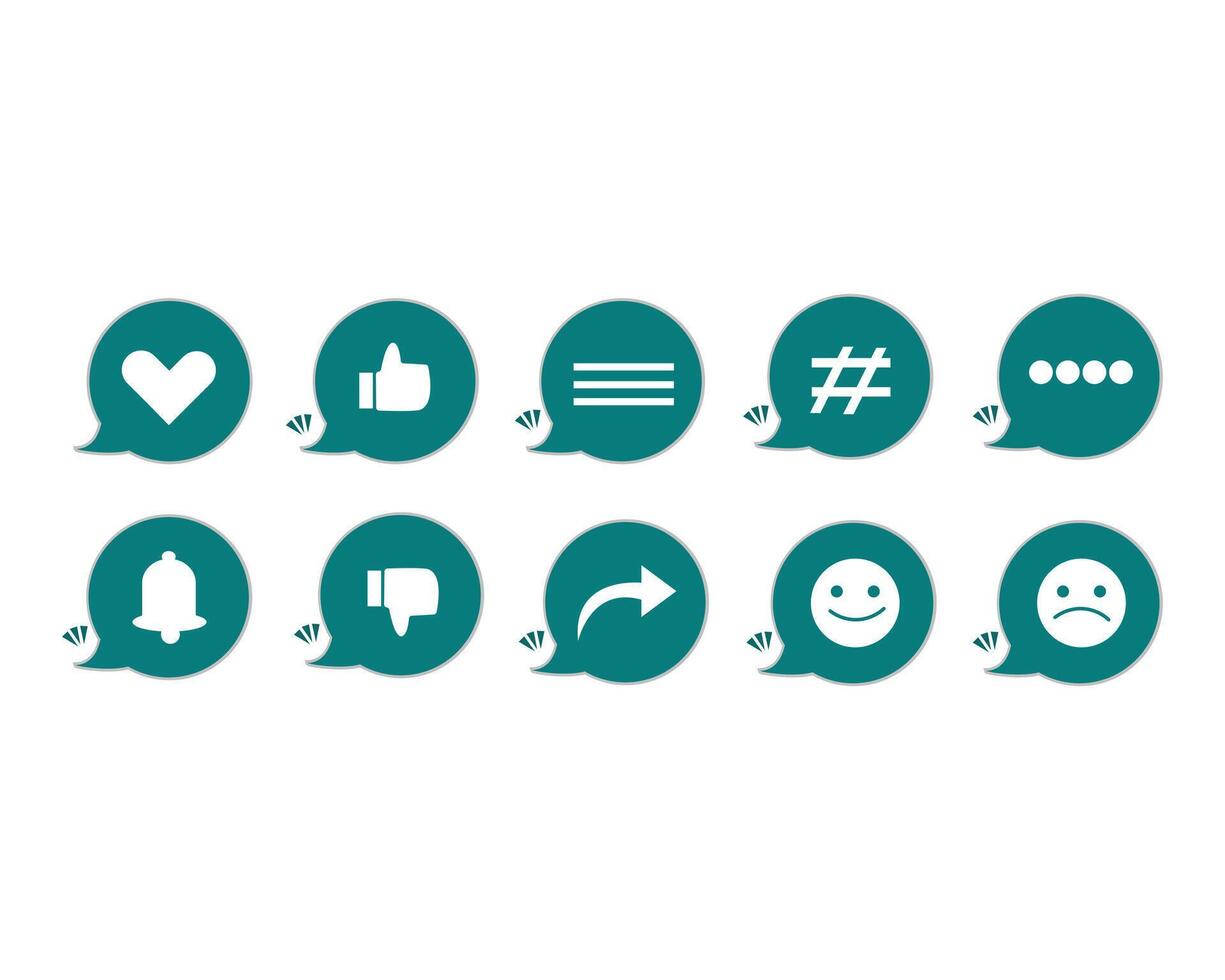 social media icons vector