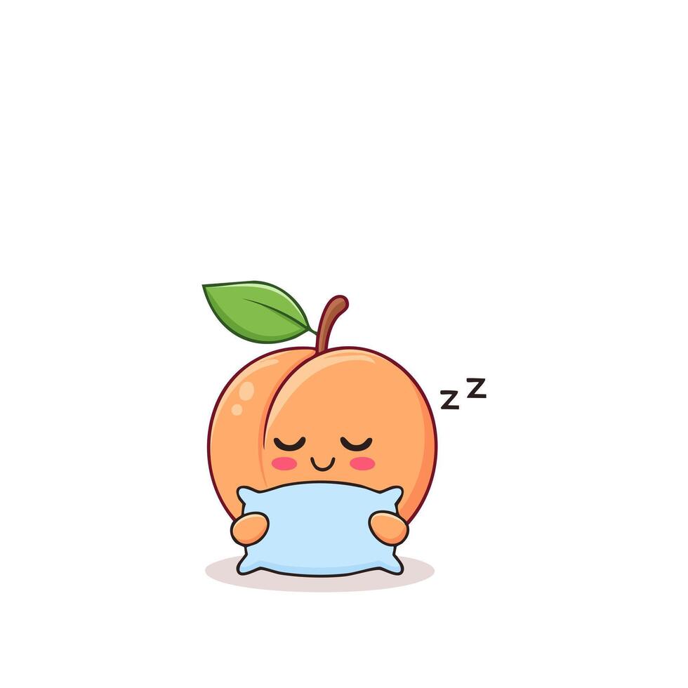 An apple sleeping with a pillow vector