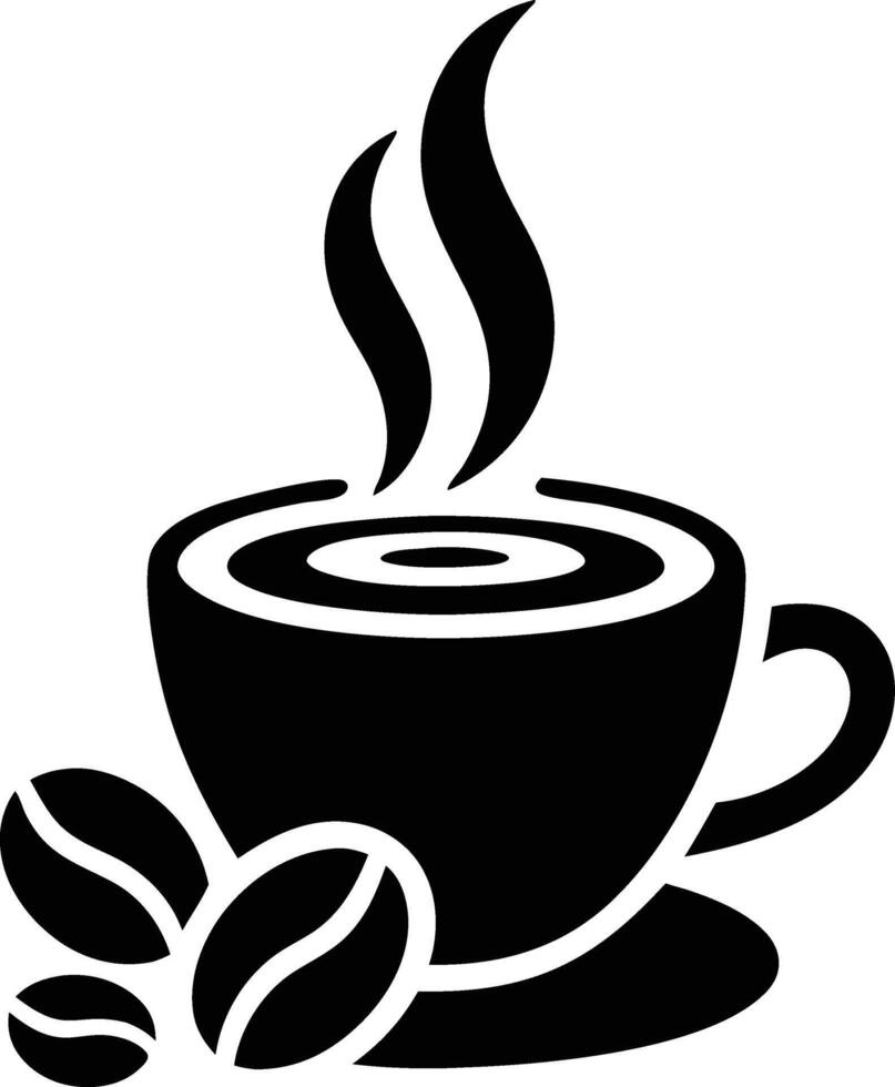 Coffee cup and beans clip art vector