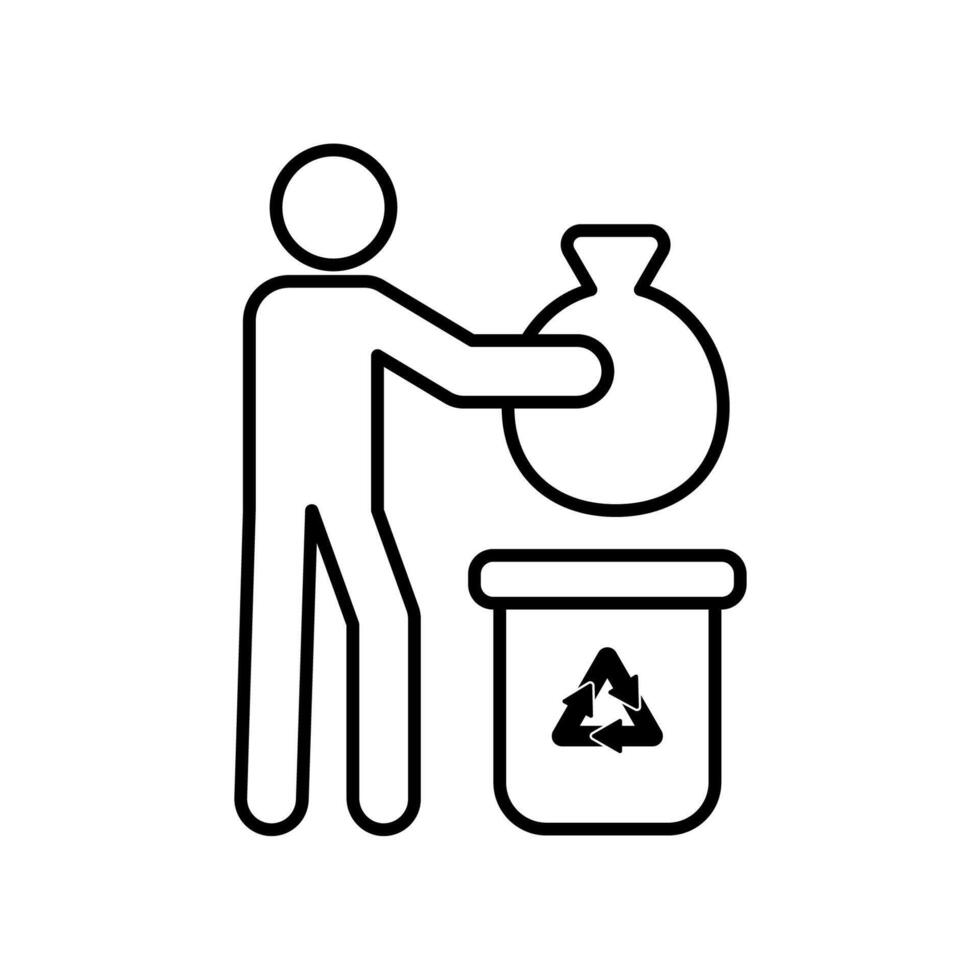 Icon a waste sorting vector