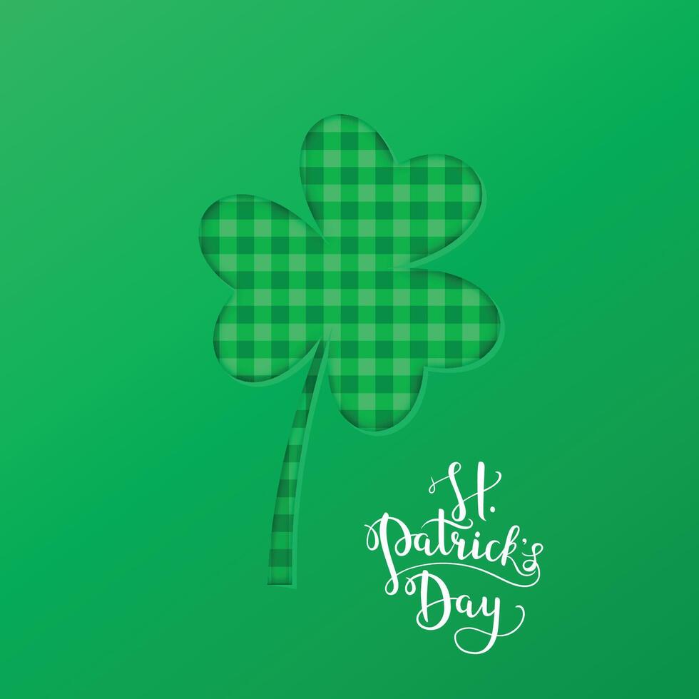 Greeting card, banner, poster etc. with Saint Patricks day symbol - shamrock. background. National Irish holiday. vector