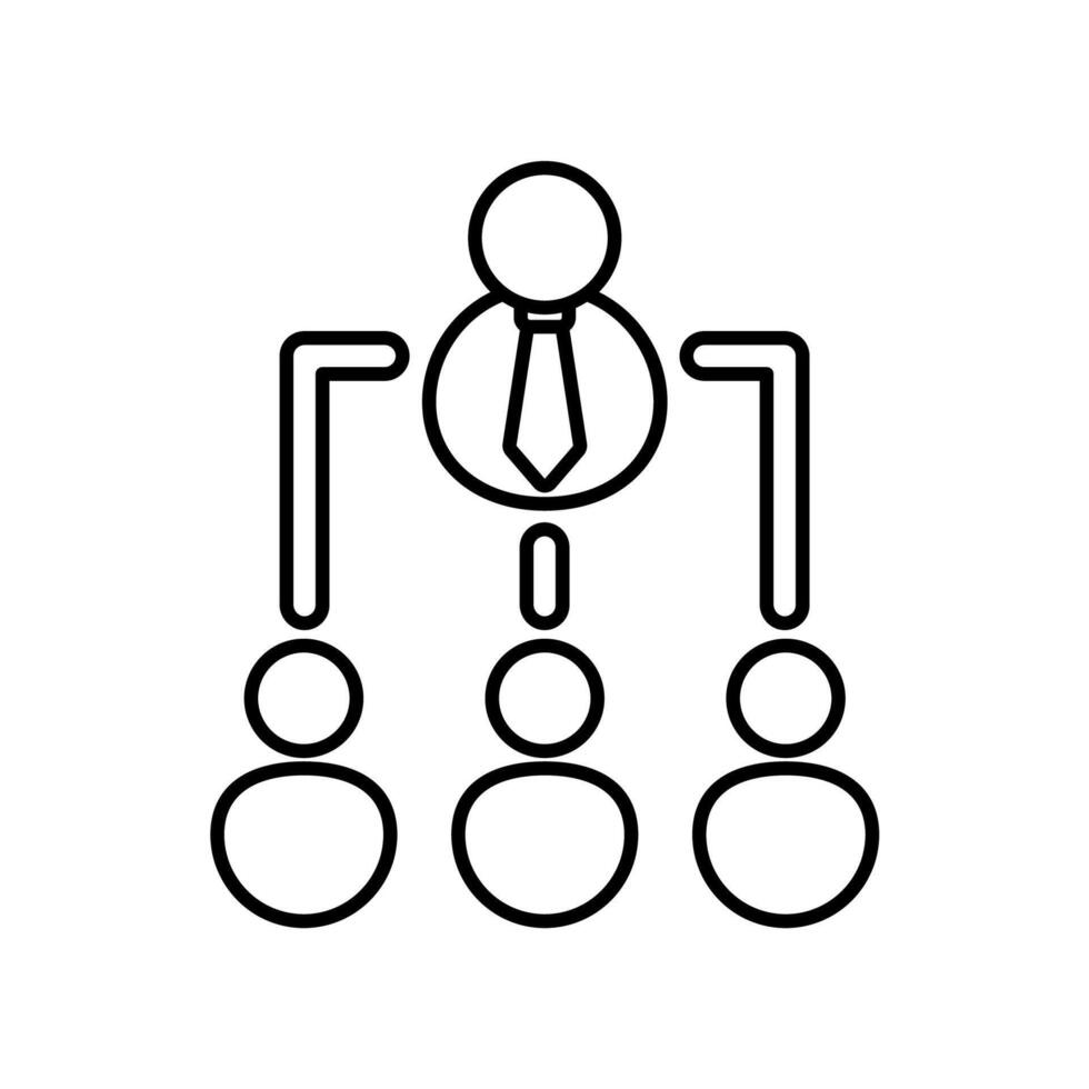 Icon a manage, isolated against a clean background. vector