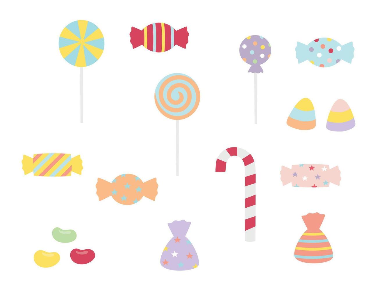 Sweet Candy Illustration Set vector