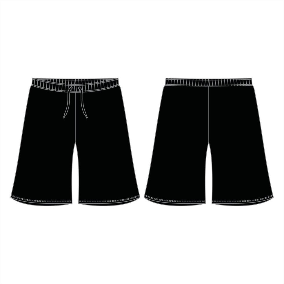 Basketball Shorts Mockup - Editable Sportswear Template for Uniform and Apparel Design vector