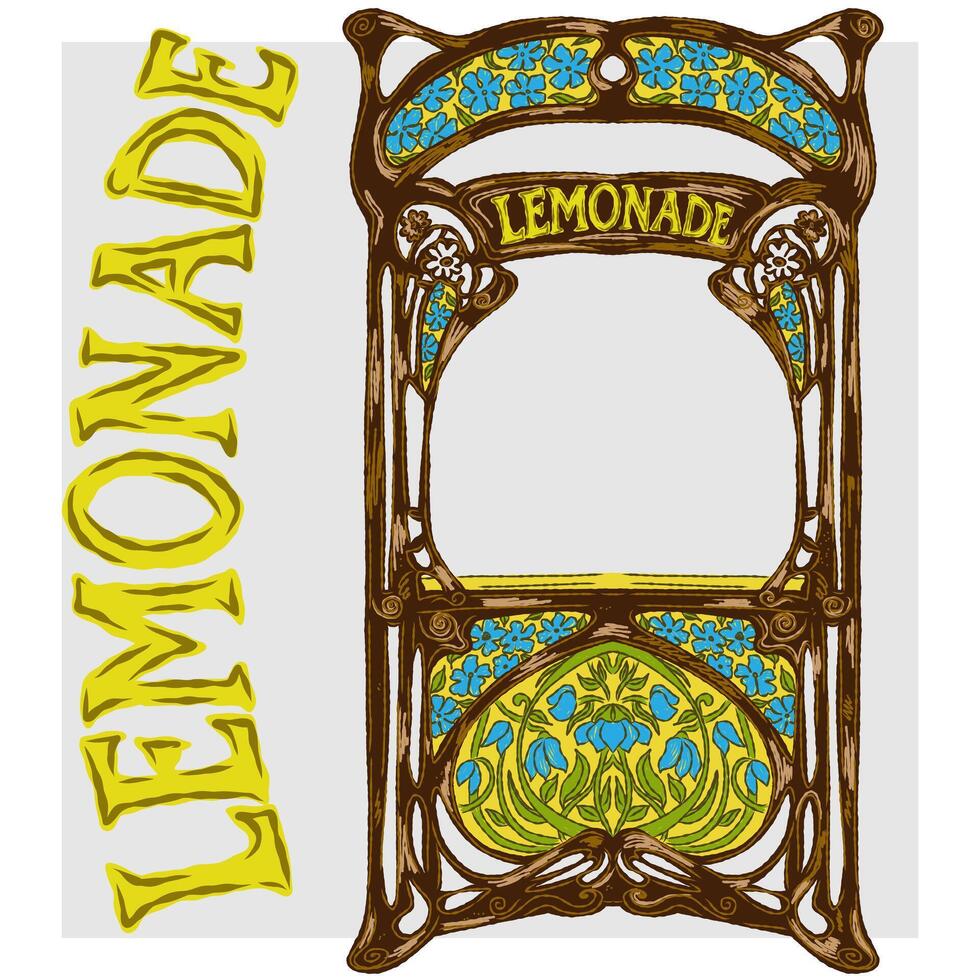 a lemonade stand with a sign that says lemonade vector
