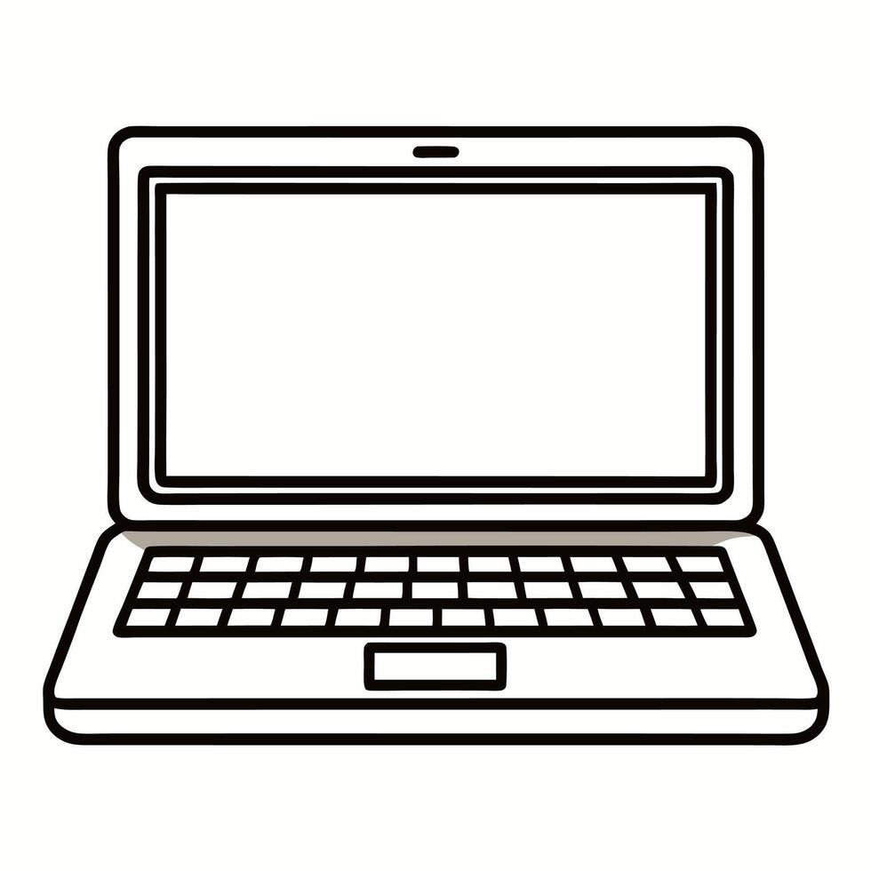 Laptop computer icon illustration vector