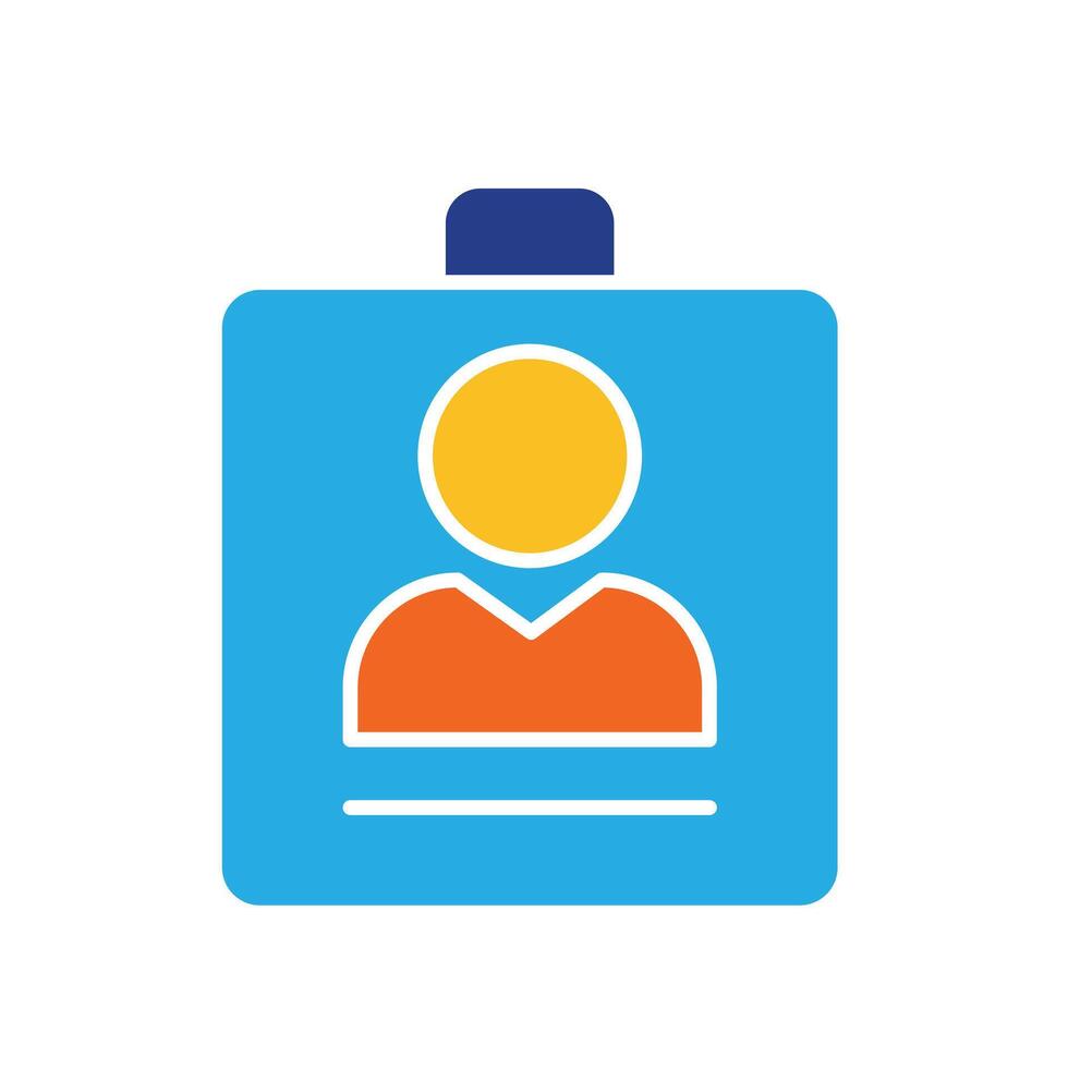 education icon. student Profile or ID. ID card with profile photo and name. smart, study, clever. Flat design style vector