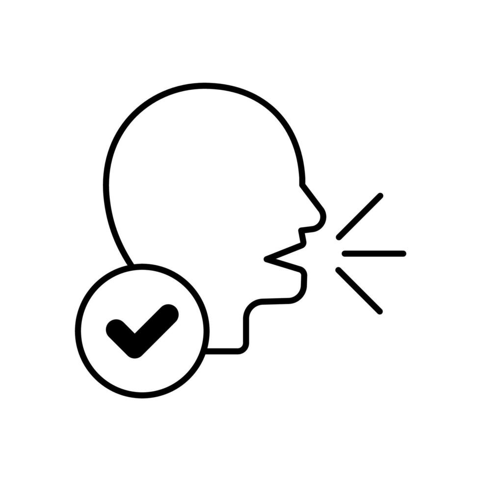 Icon a voice recognition vector