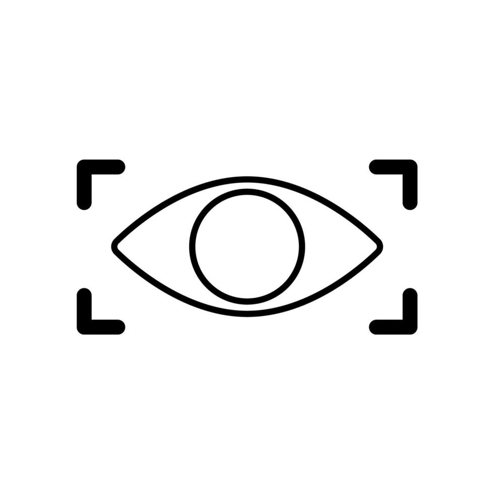 Icon a eye scan vector