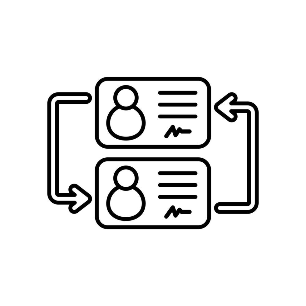 Icon a change id, isolated against a clean background. vector