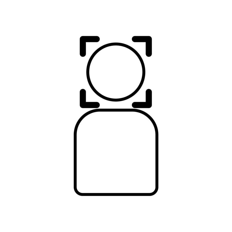 Icon a identification, isolated against a clean background. vector