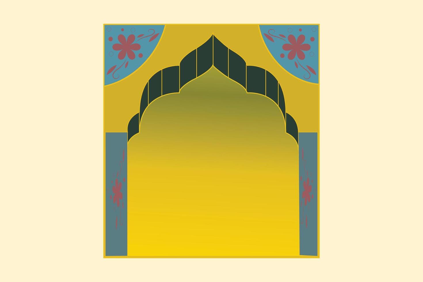 Traditional Tazhib Textbox Borders Gold Style. Persian Floral Frame Ornament. vector