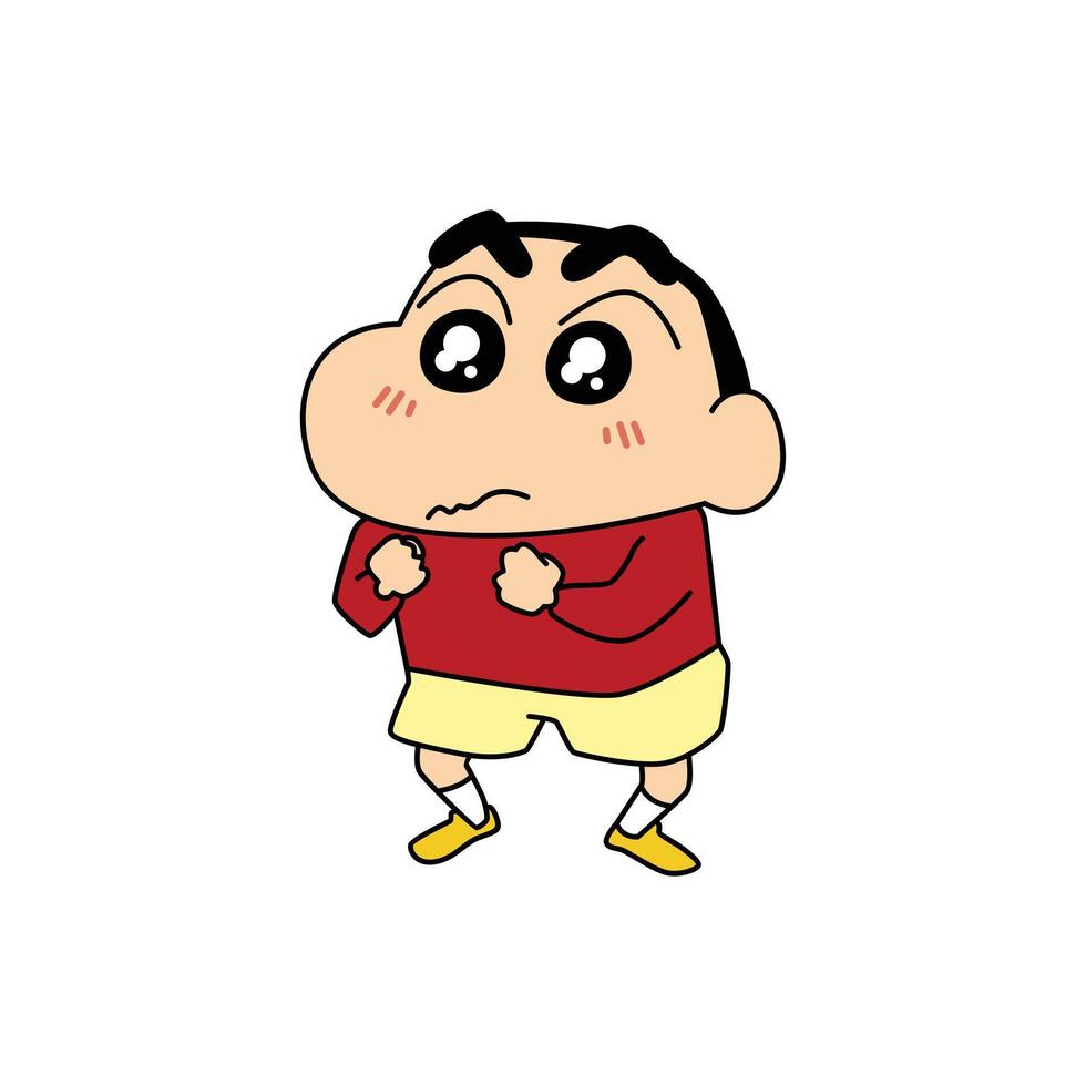 shinchan with sparkling eyes vector
