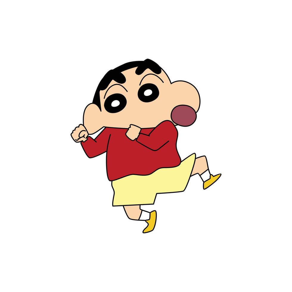 Dancing with Shinchan vector