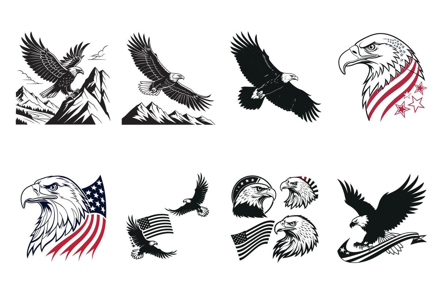 Eagle Wingspan Motion Graphic vector