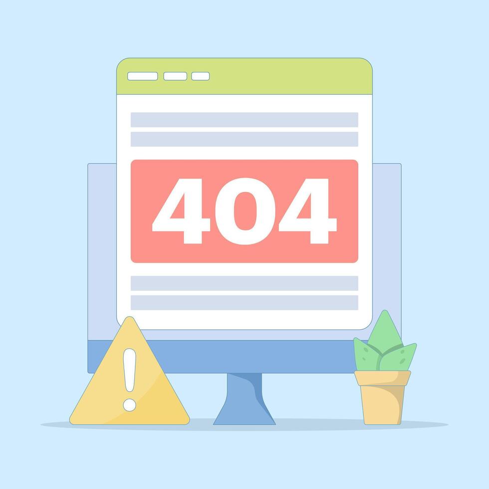 web page error concept. page not found. website problems, website repair and maintenance. fixing errors on broken web pages. server and domain address repair and maintenance. flat illustration. vector