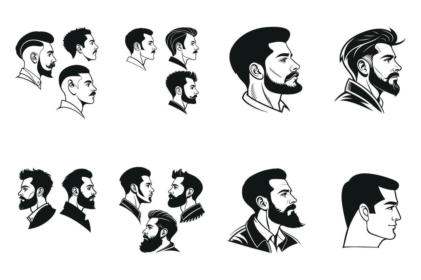 Emotion Filled Male Character Profile vector