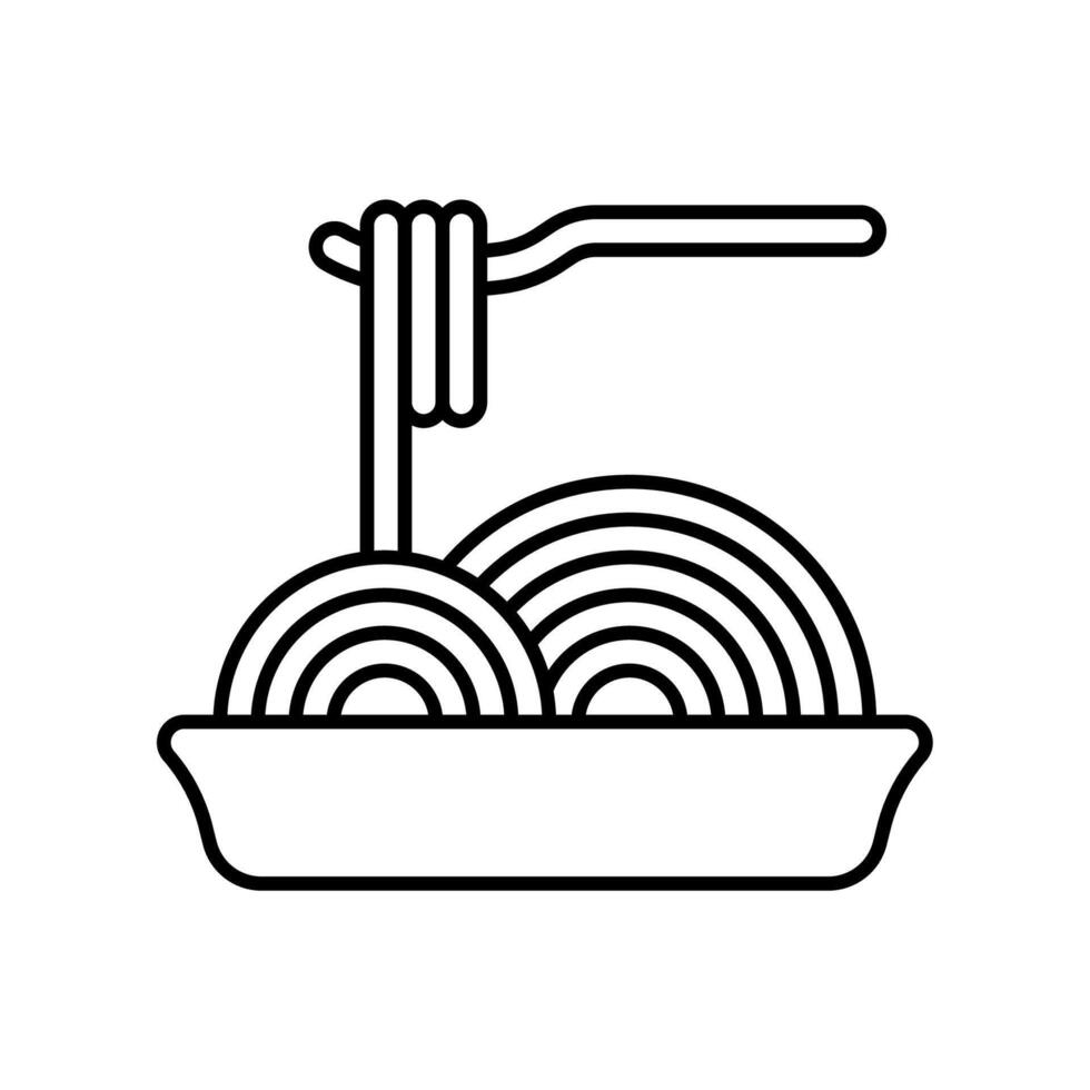 Icon a pasta, isolated against a clean background. vector
