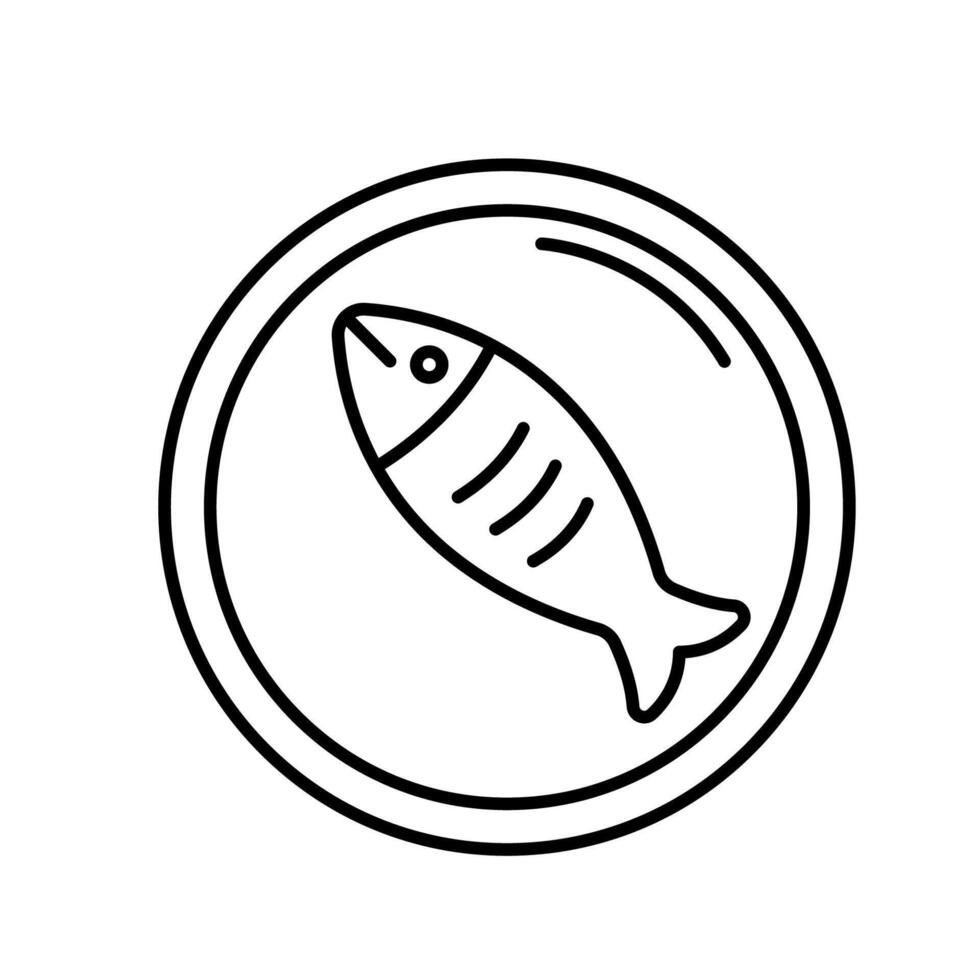 Icon a fish, isolated against a clean background. vector