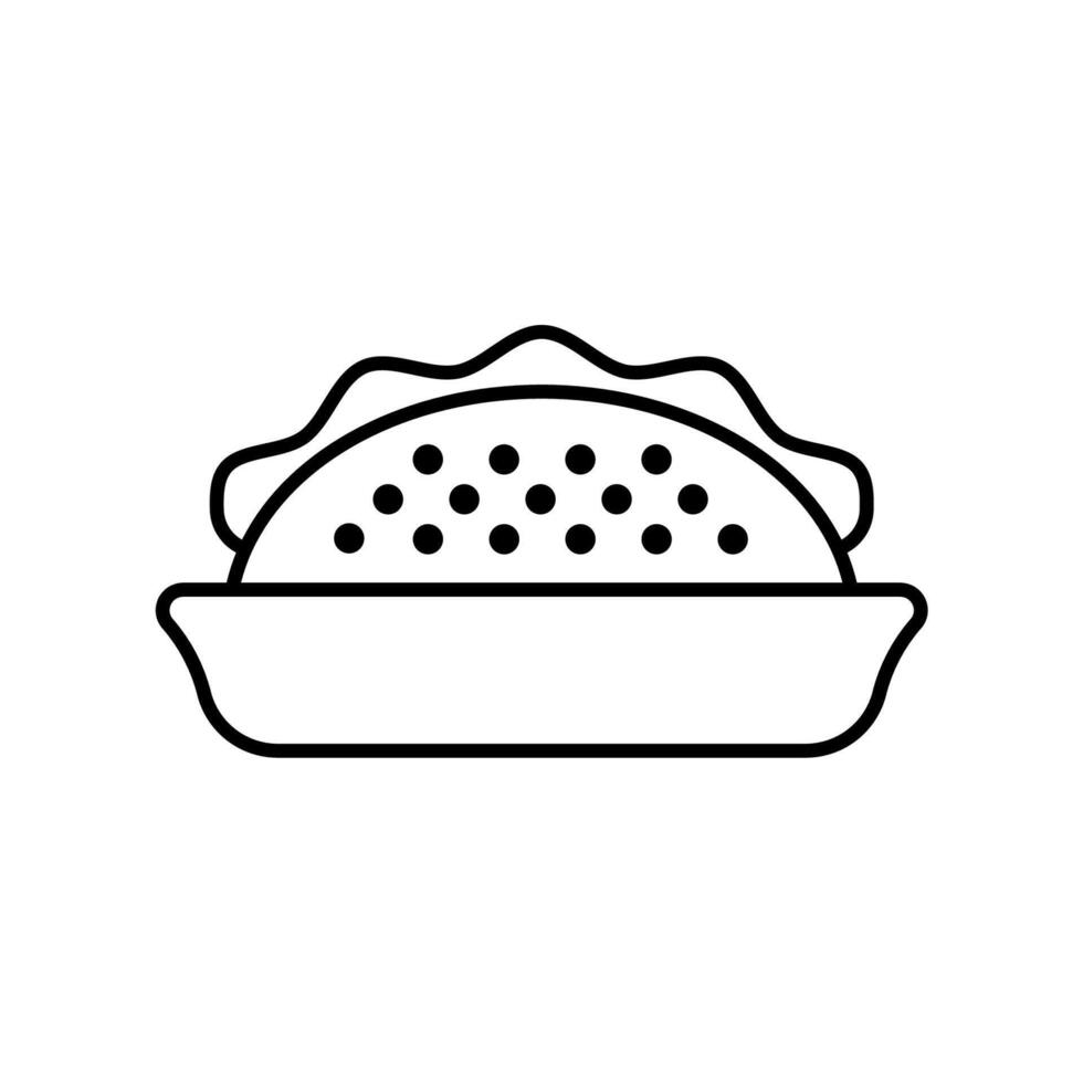 Icon a taco, isolated against a clean background. vector