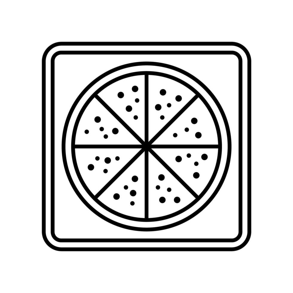 Icon a pizza, isolated against a clean background. vector