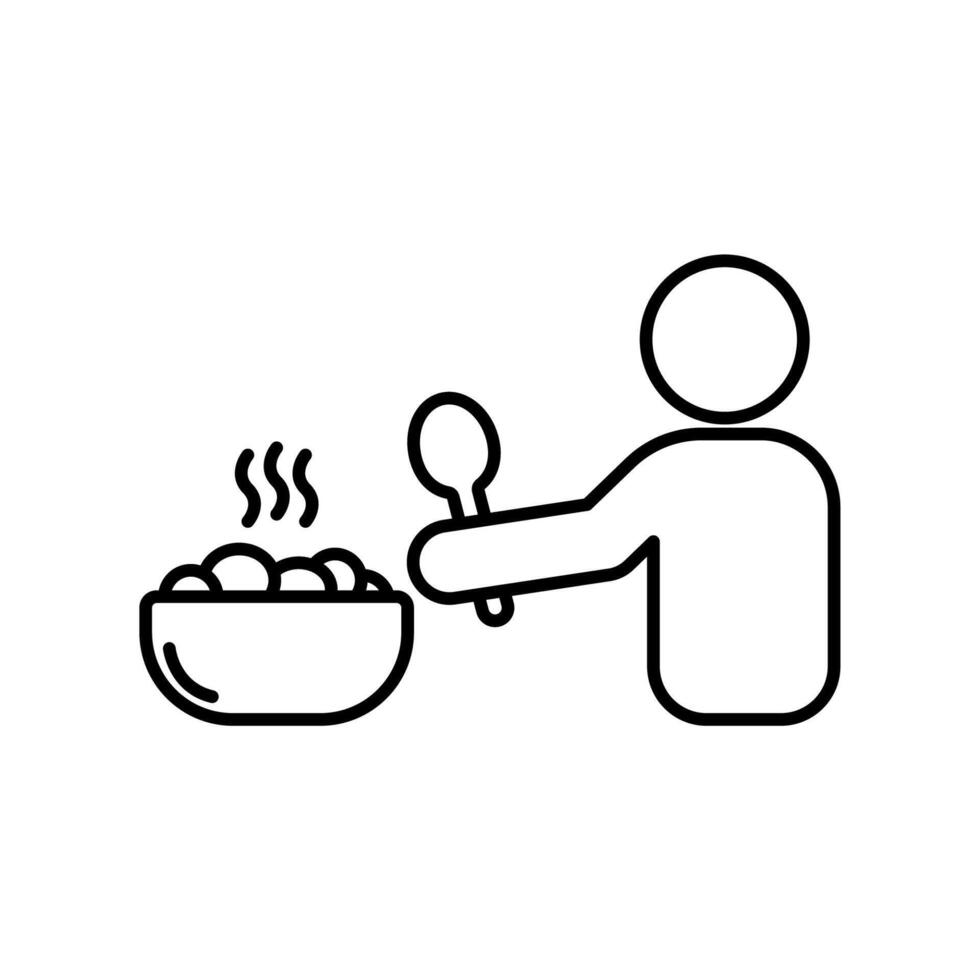 Icon a eat, isolated against a clean background. vector
