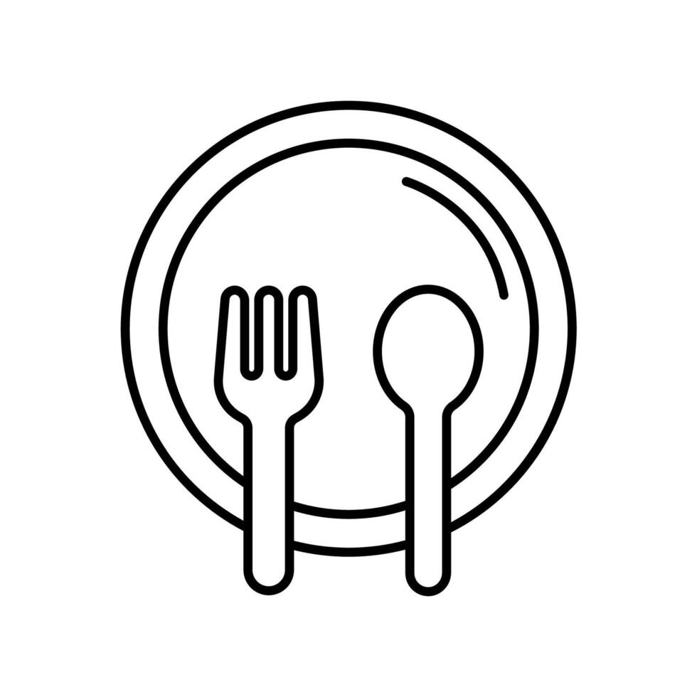 Icon a plate vector