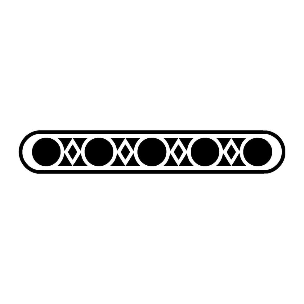Geometric Black And White Ornament, Decorative Border vector