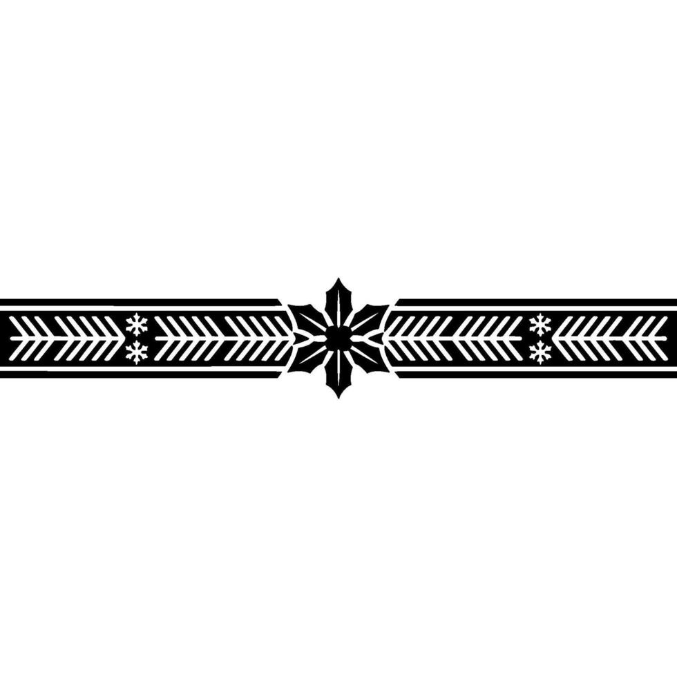 Minimalist Christmas Border Holly Snowflakes vector