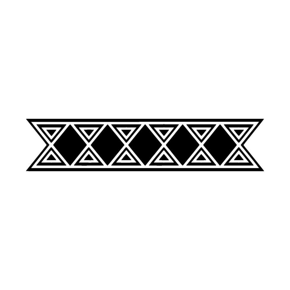 Geometric Black Border Element, Minimalist On White vector