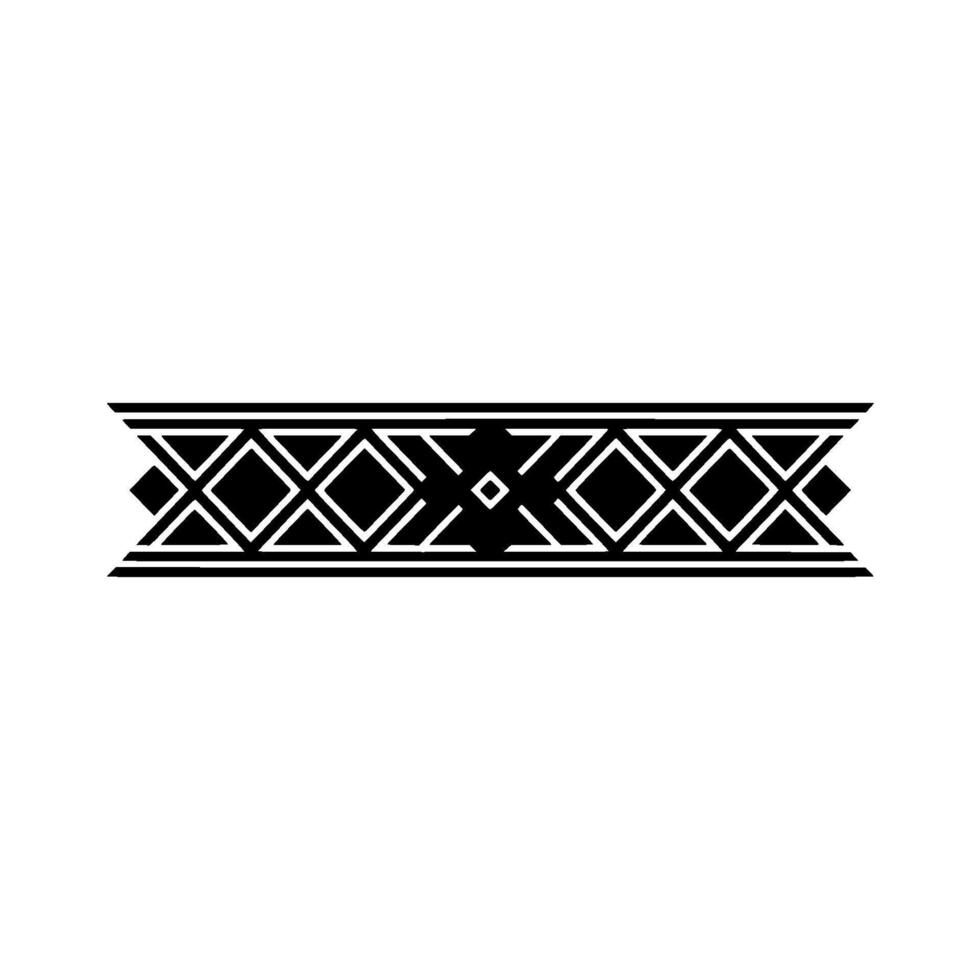 Geometric Border Element Black And White Ornament vector