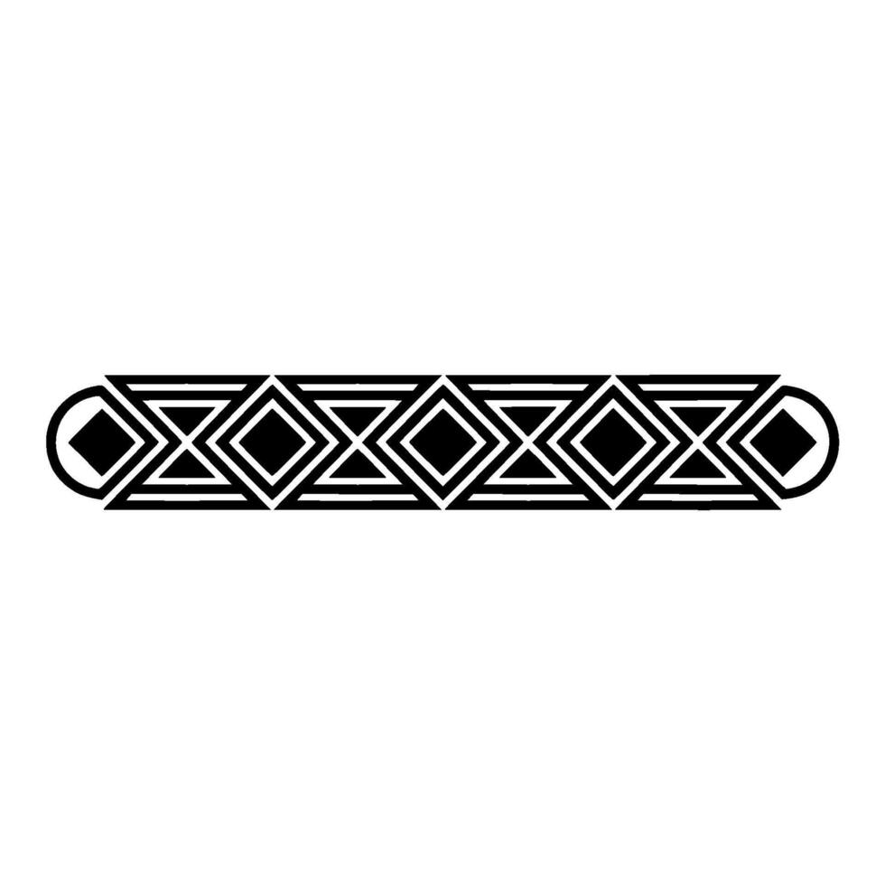 Geometric Ornamental Border, Black And White, Minimalist vector