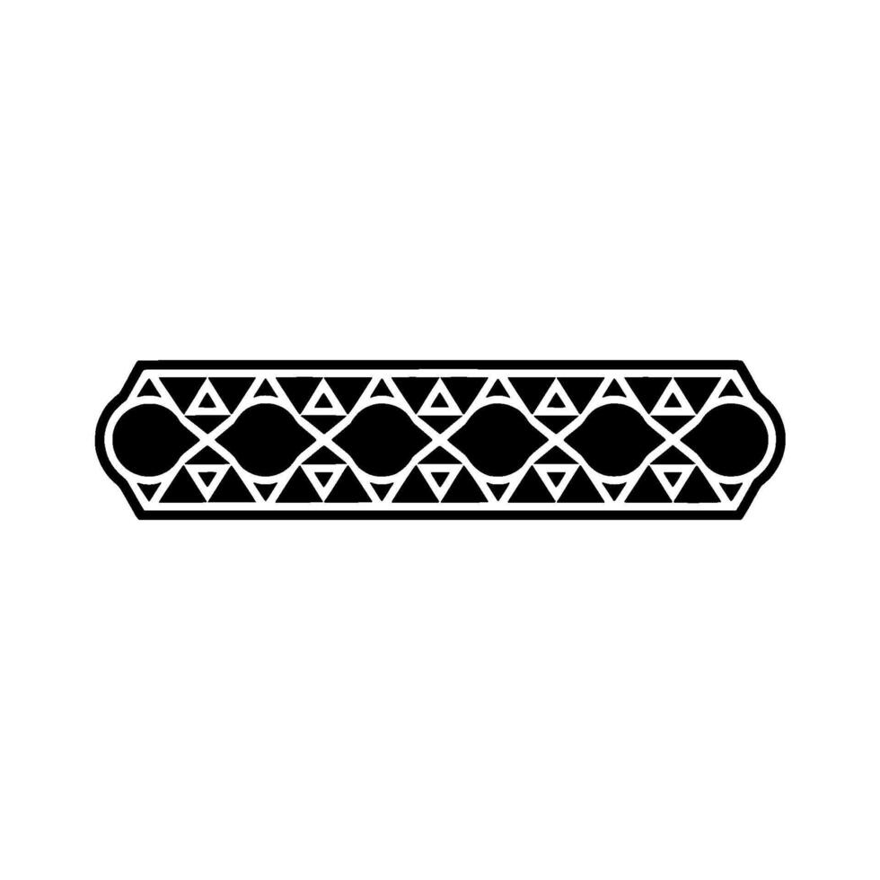 Geometric Black And White Patterned Bar Element, Minimalist vector