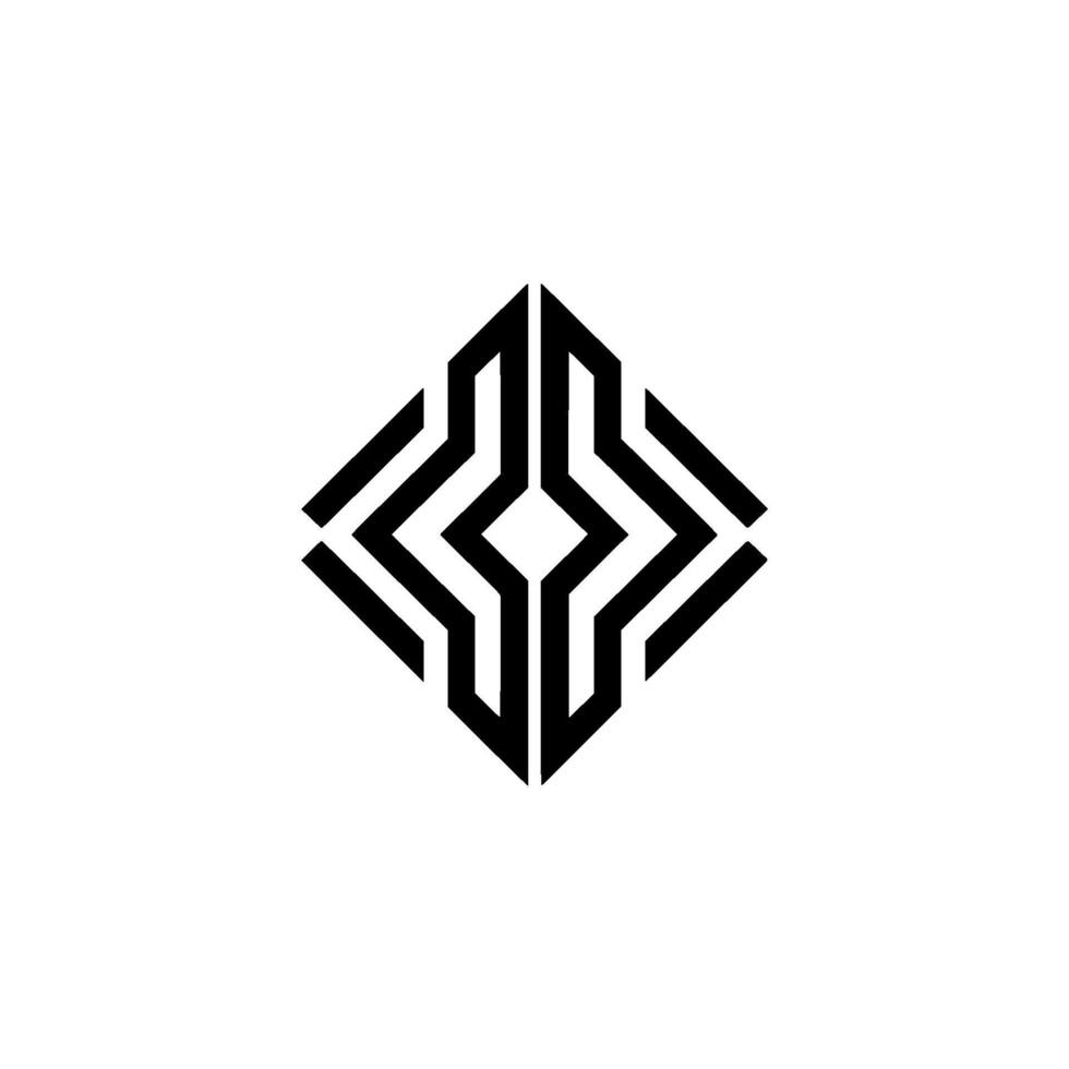 Minimalist Geometric, Black Lines On White Background vector